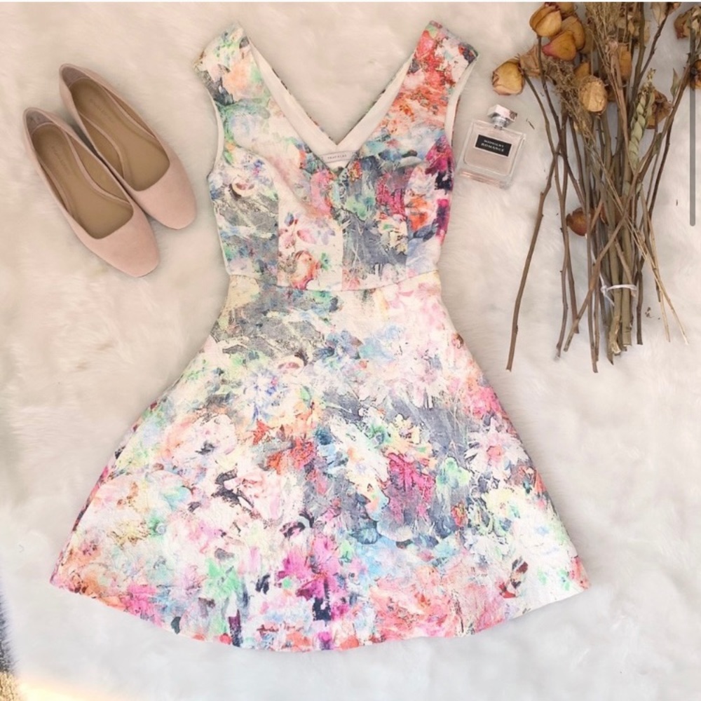Zara Floral Mini Dress EUC
